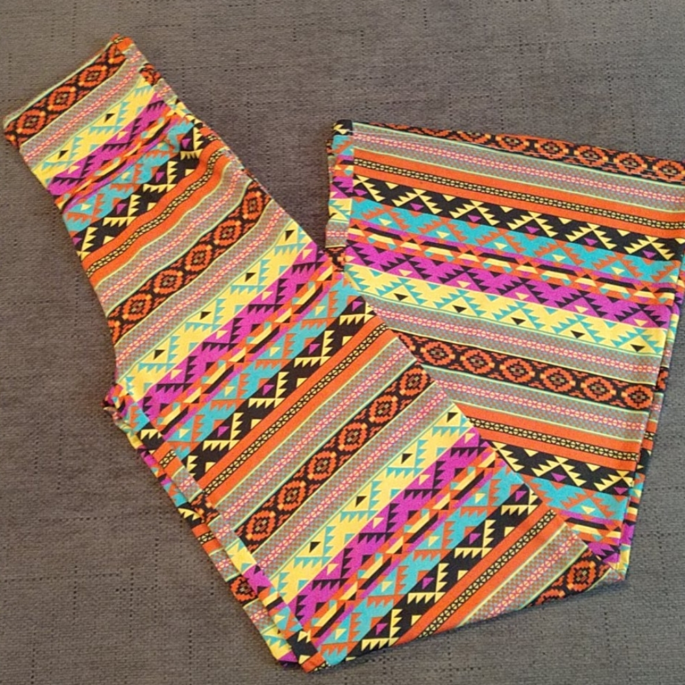 Crazy Train Aztec Patterned Pants